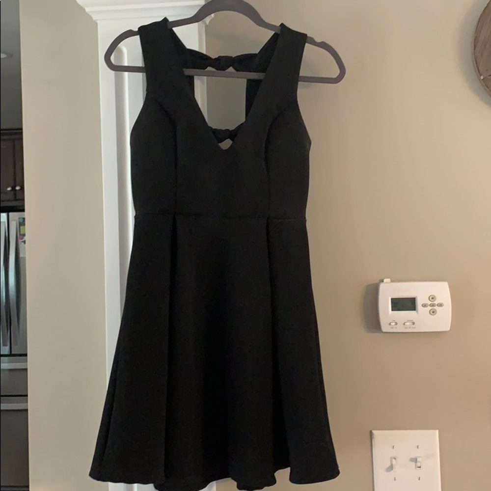 Charlotte Russe mini v-neck black cocktail dress